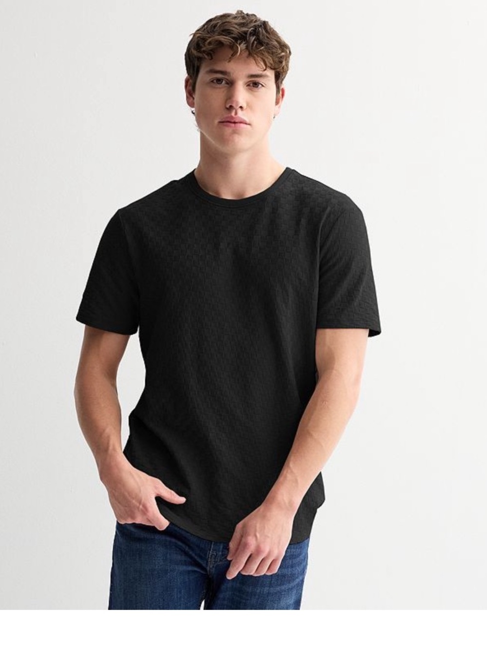 Apt. 9 Black Short Sleeve Crew Neck Tee
